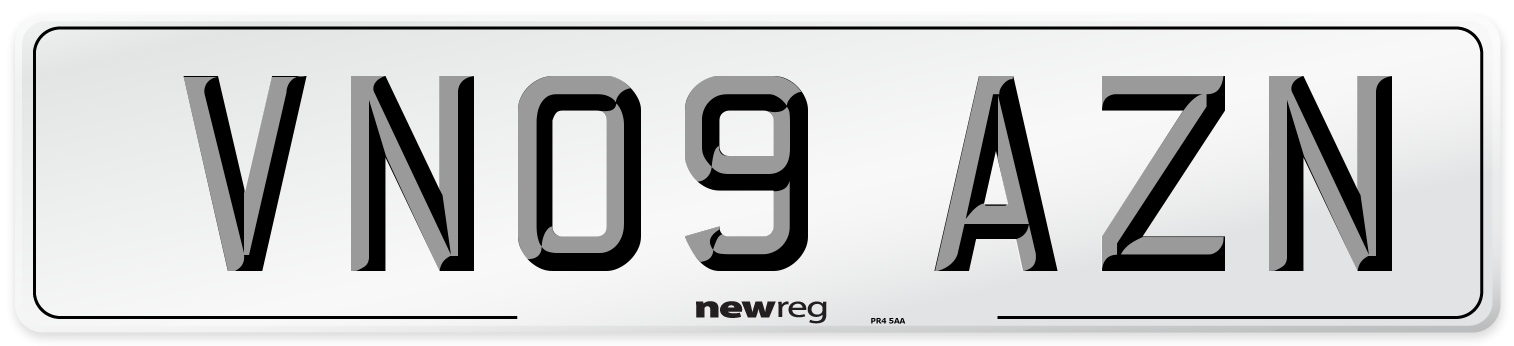 VN09 AZN Number Plate from New Reg